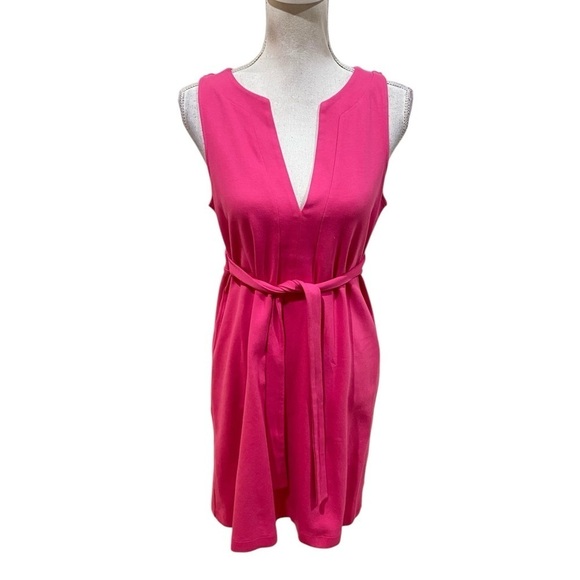J. Crew hot pink fuchsia reversible sleeveless above knee dress belt size small - Picture 2 of 13
